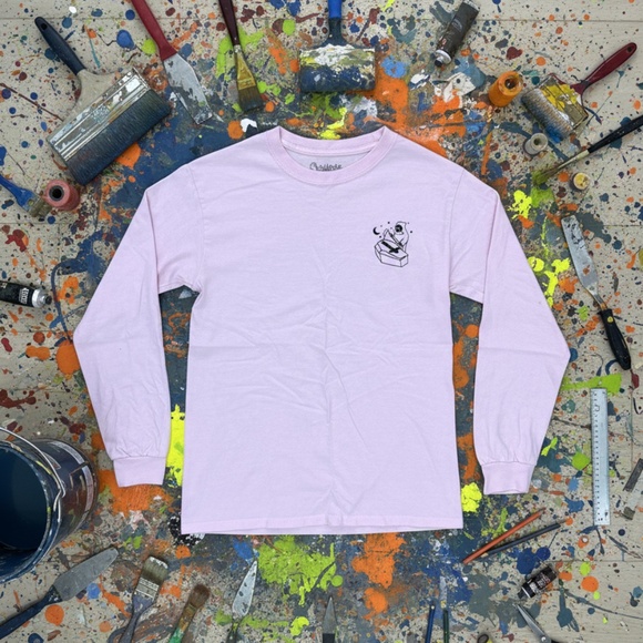 Spencer’s Wish You Were Here Graphic LS Pink Regular - Picture 2 of 8